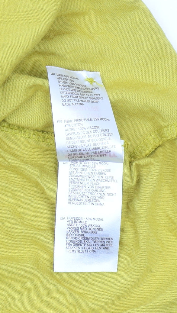 White Stuff Yellow Button-Up Tunic, Size 16, Women's Casual Wear