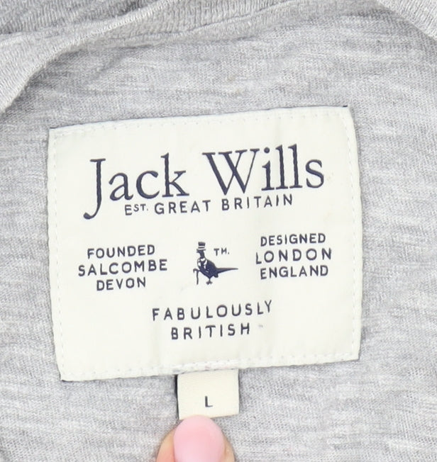 Jack Wills Men's Grey Short Sleeve Regular Fit T-Shirt