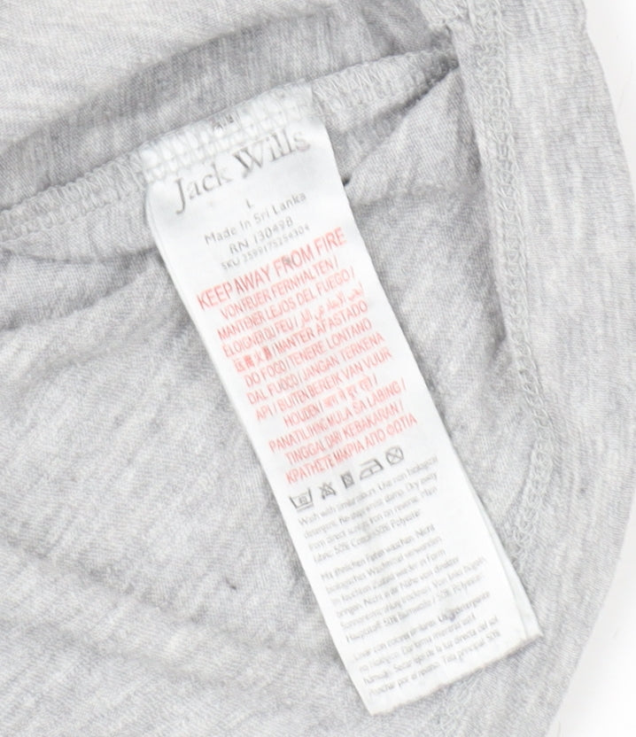 Jack Wills Men's Grey Short Sleeve Regular Fit T-Shirt