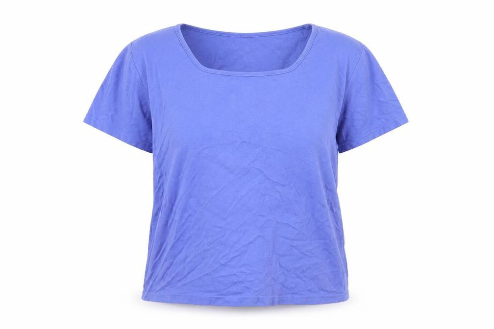 Womens UK Size L EWM Blue 100% Cotton T-Shirt