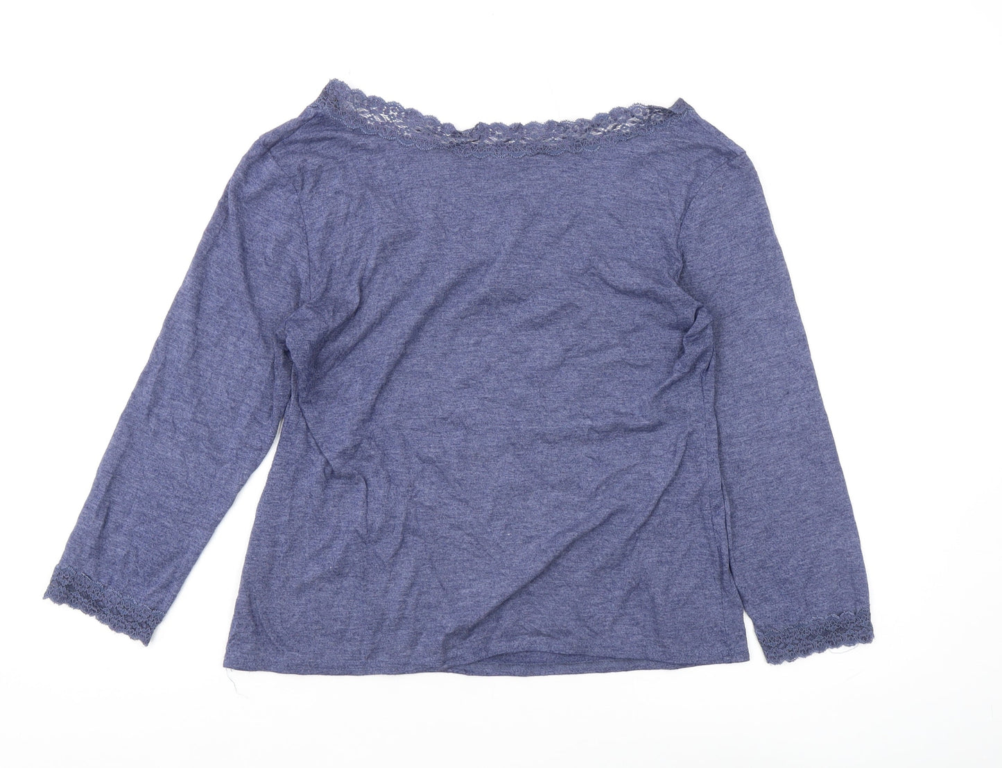 Phase Eight Blue Women's Blouse, Size 12, Crochet Detail