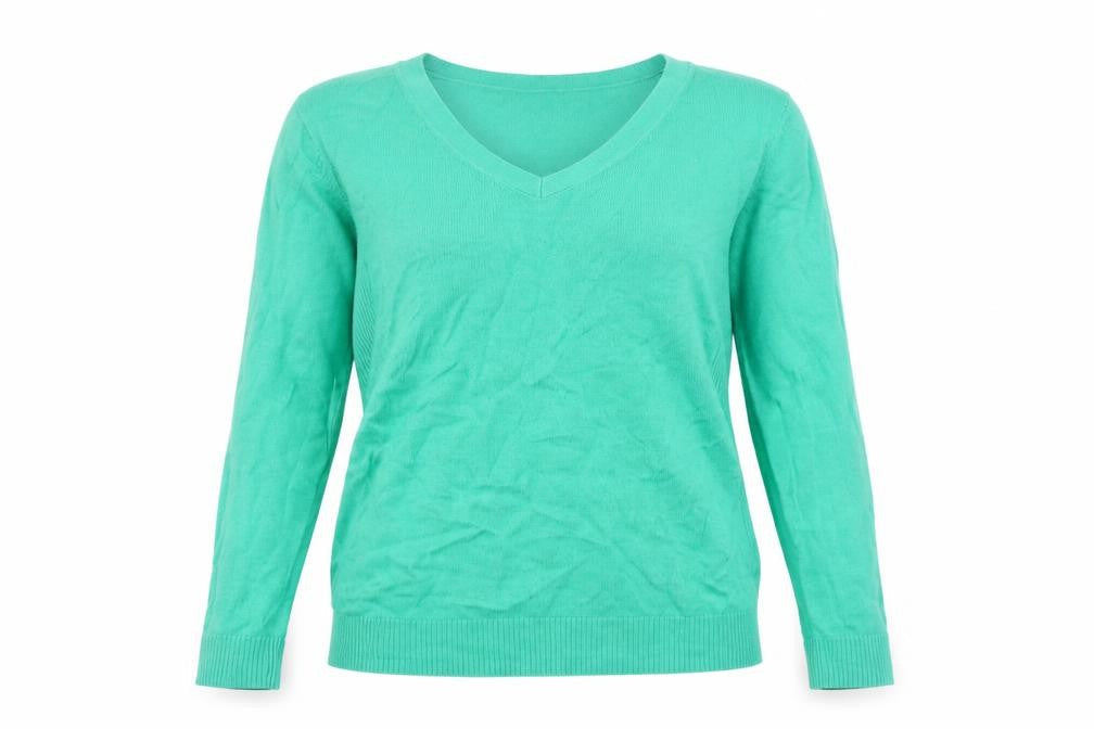 Gap Women's Green V-Neck Pullover Jumper M