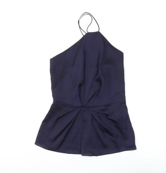 Reiss Women's Blue Halter Camisole Size 6 Satin