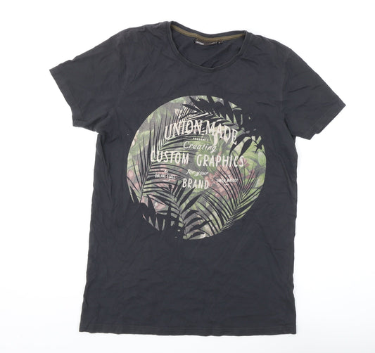 Groggy by JBC Men's Black Graphic T-Shirt L