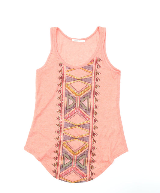 Brave Soul Women's Pink Geometric Tank Top Medium