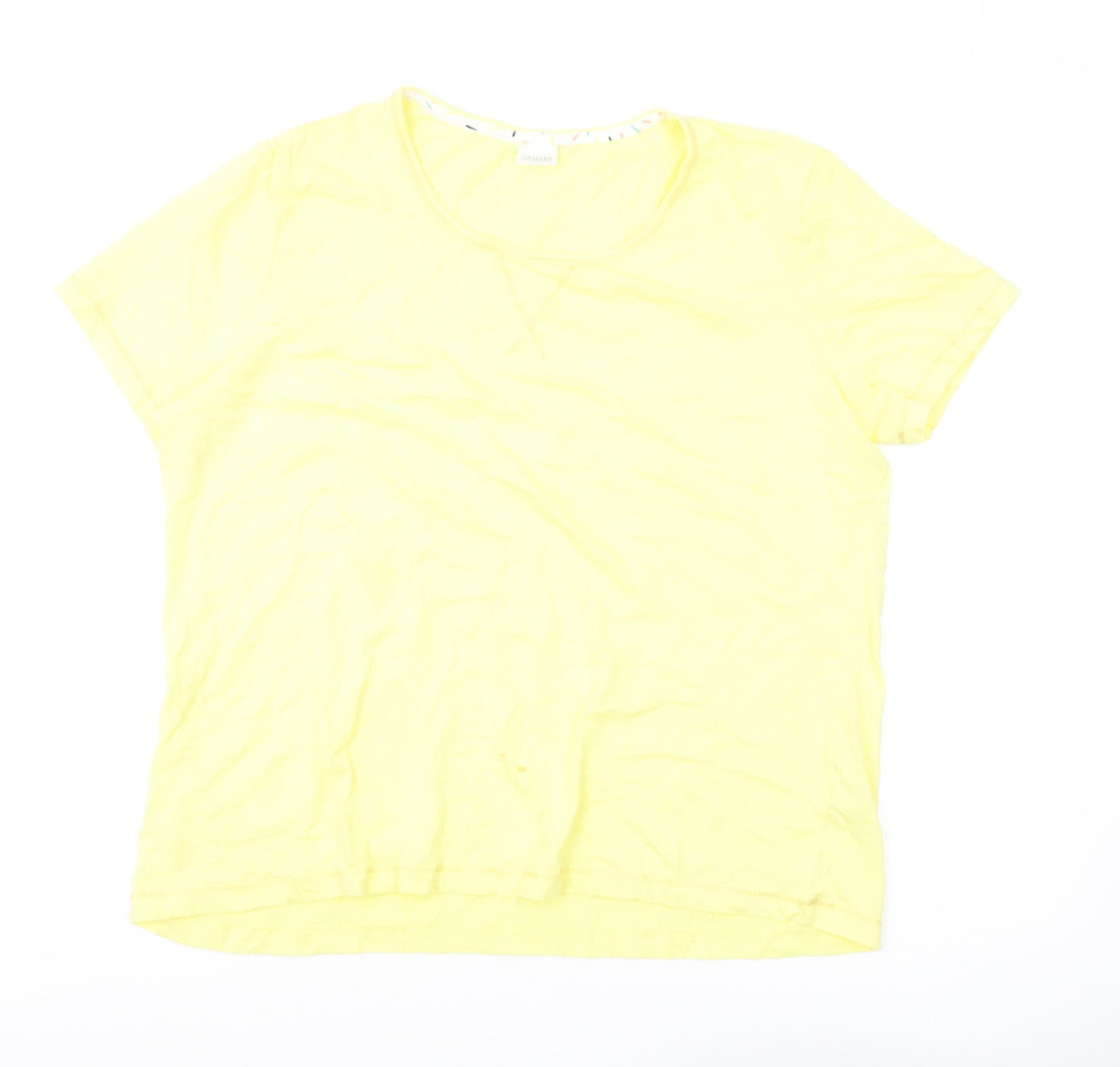 Damart Women's Yellow Basic T-Shirt Size L