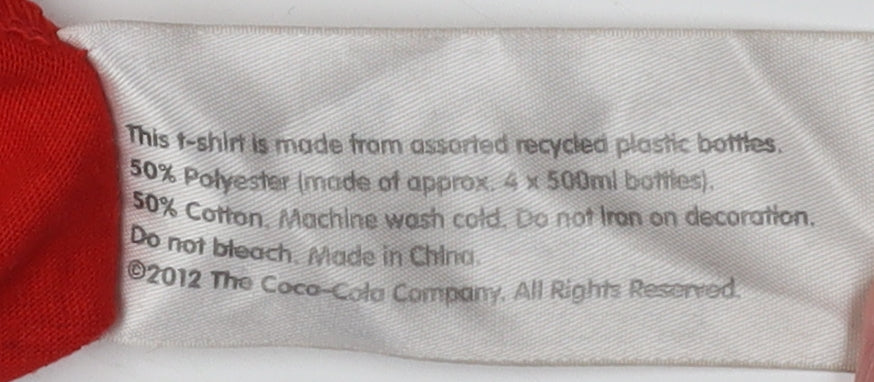 Coca-Cola Men's Red XL Olympic T-Shirt - Eco-Friendly