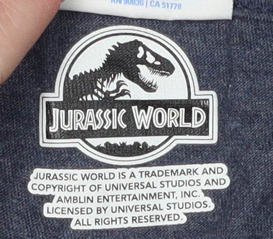 Boys Blue Jurassic World Graphic T-Shirt L