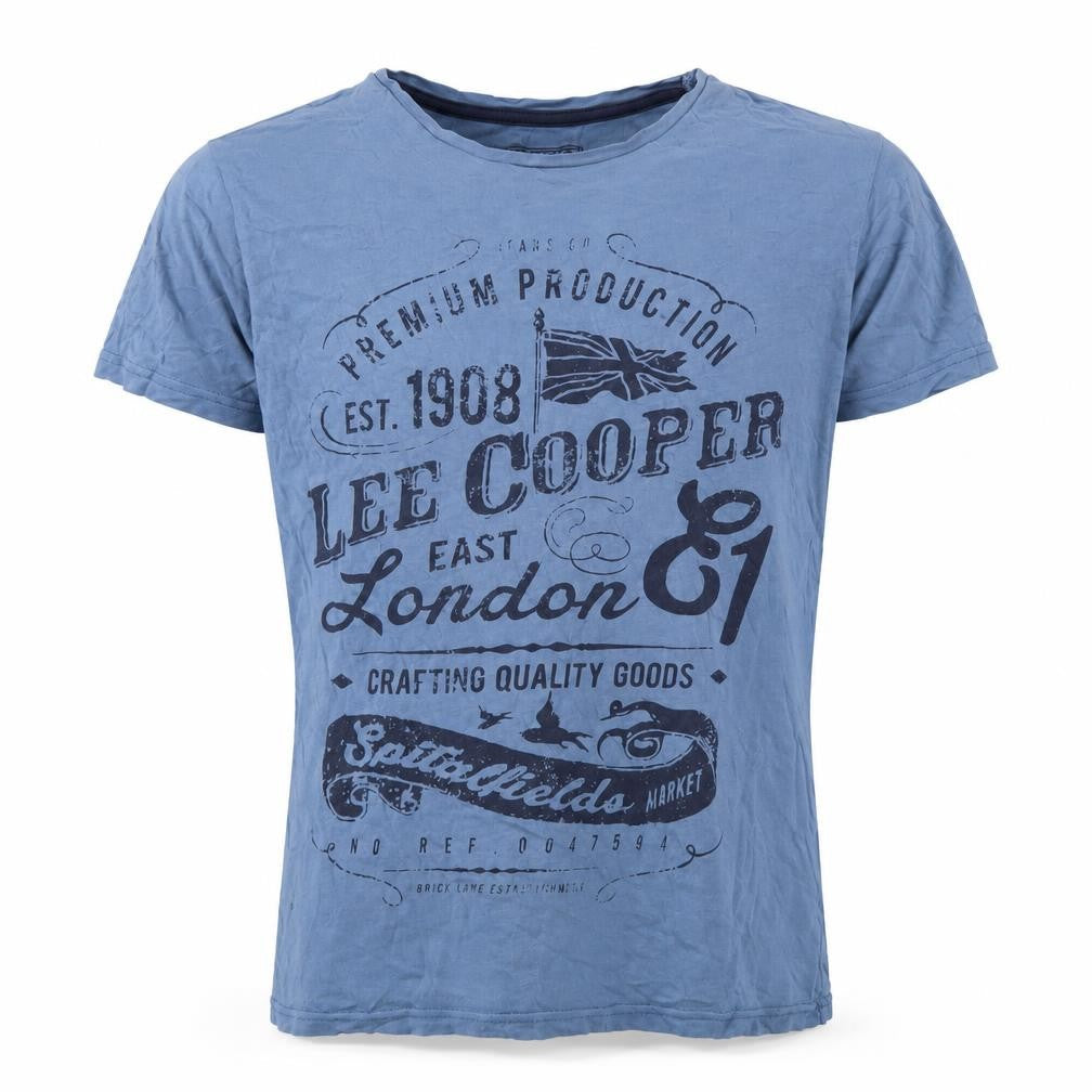 Mens UK Size S Lee Cooper Blue  Cotton T-Shirt