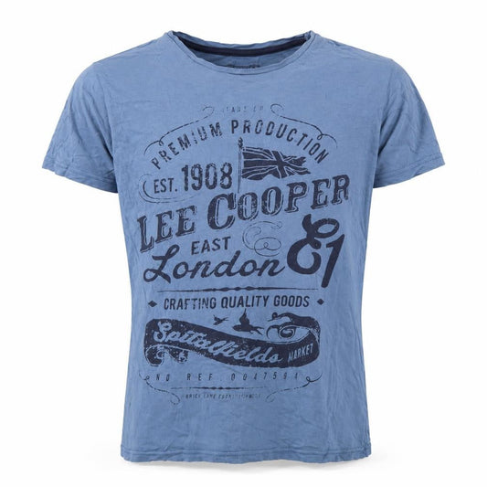 Mens UK Size S Lee Cooper Blue  Cotton T-Shirt