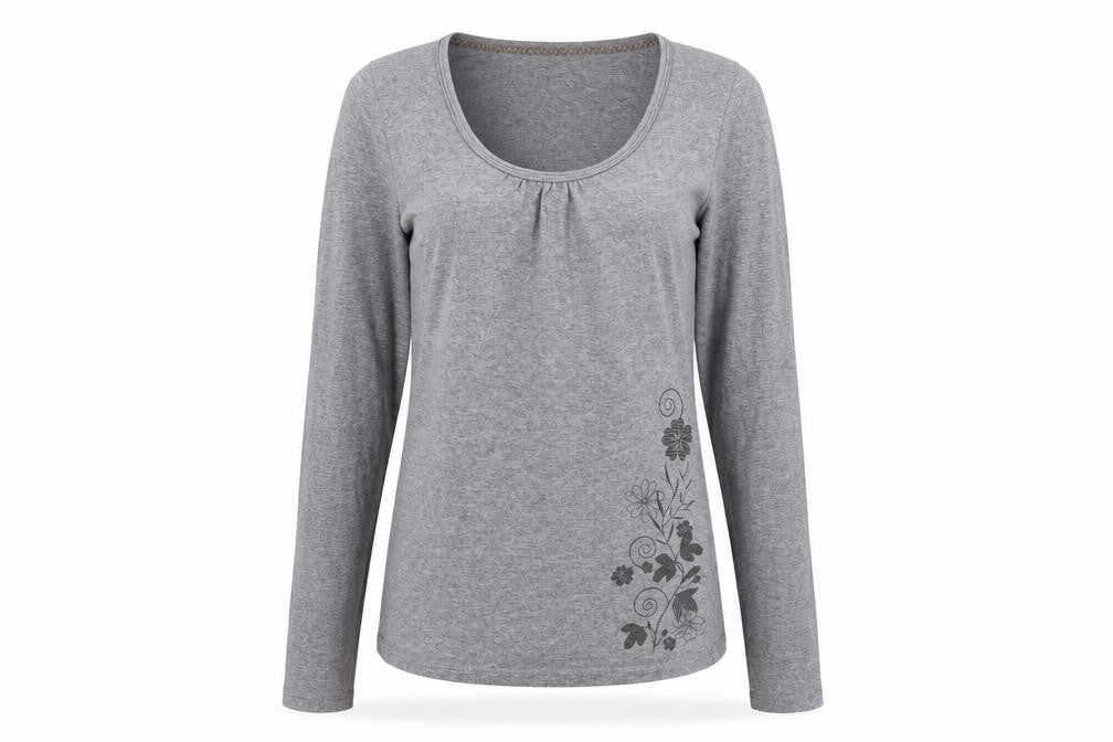 Womens UK Size 8 Peter Storm Grey Cotton Blend T-Shirt