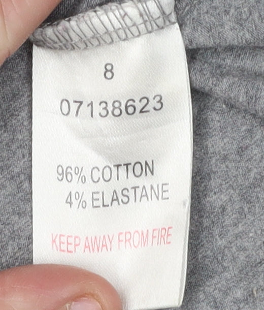 Peter Storm Womens Grey Long Sleeve Basic Top Size 8