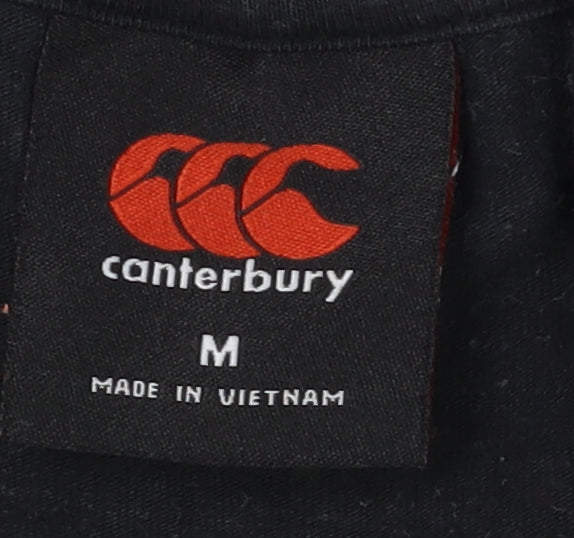 Canterbury Men's Black Crew Neck T-Shirt, Size M