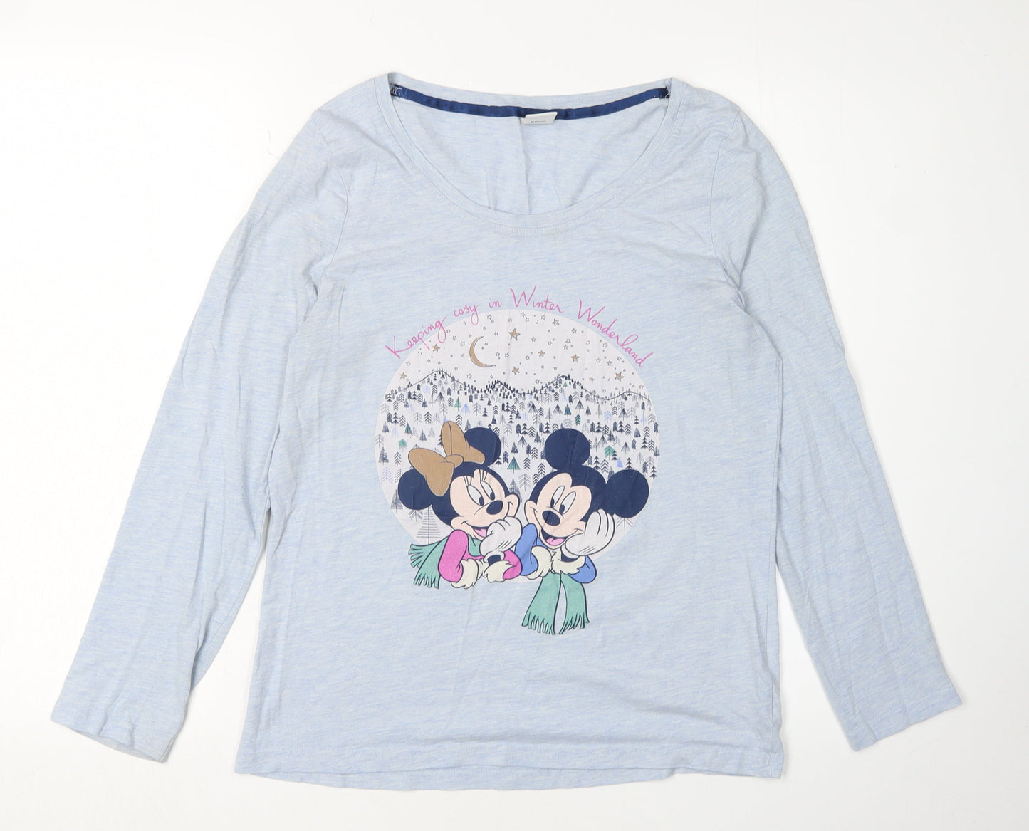 Disney Women's Blue Jersey T-Shirt Size 10