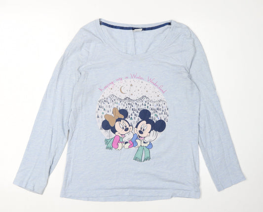 Disney Women's Blue Jersey T-Shirt Size 10