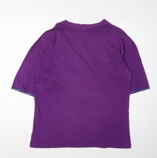 Le Coq Sportif Men's Purple T-Shirt, Size S, Regular Fit