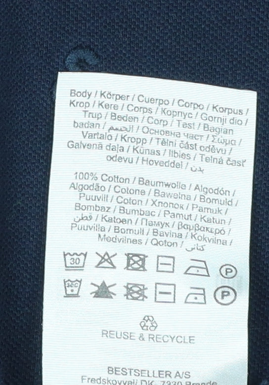 Jack & Jones Men's Blue Polo Shirt, Size M