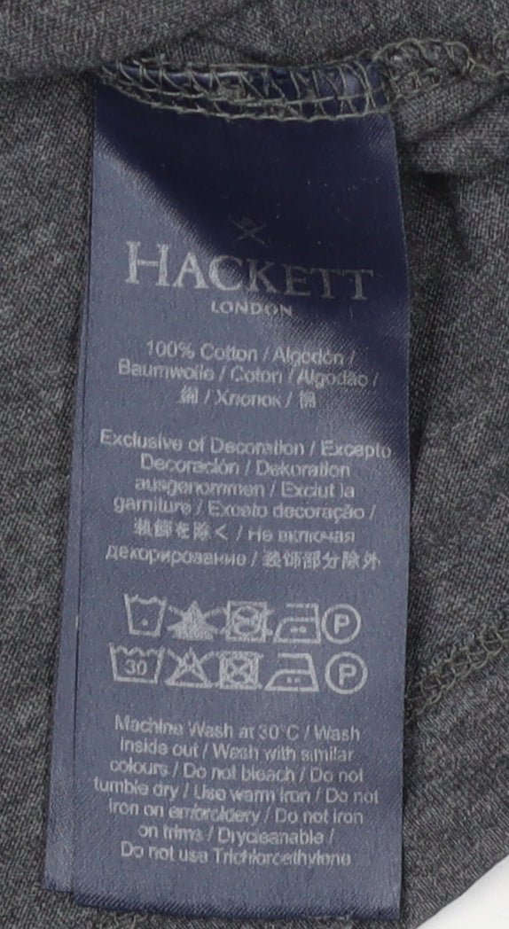 Hackett London Men's Grey Classic Fit T-Shirt Size S