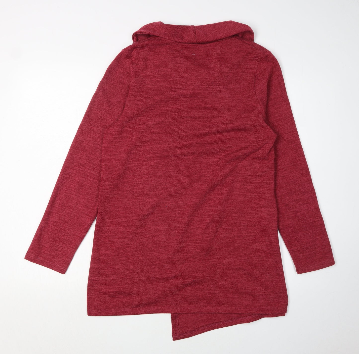 TIGI Women's Red Cowl Neck Pullover Jumper Size 10