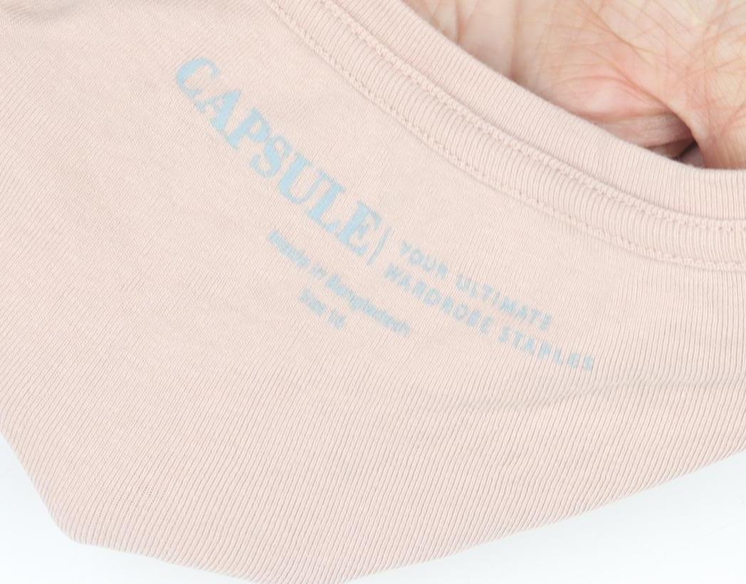 Capsule Women's Beige Crew Neck T-Shirt Size 18