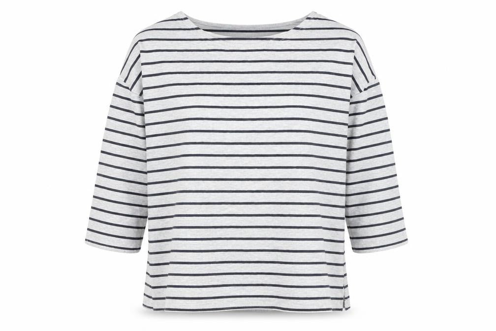 Womens UK Size S French Connection Grey Cotton Blend T-Shirt