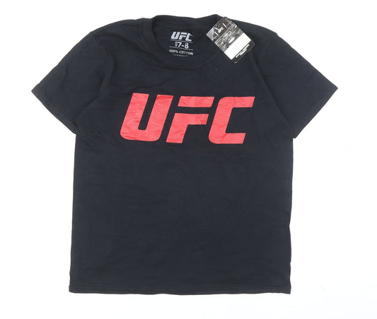 UFC Boys Black Graphic Print T-Shirt 7-8 Years