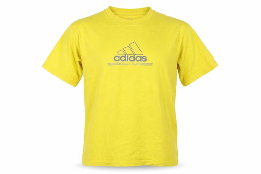 Mens UK Size S adidas Yellow  Cotton T-Shirt