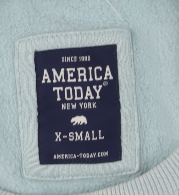 America Today Men's Blue Pullover Sweatshirt XS