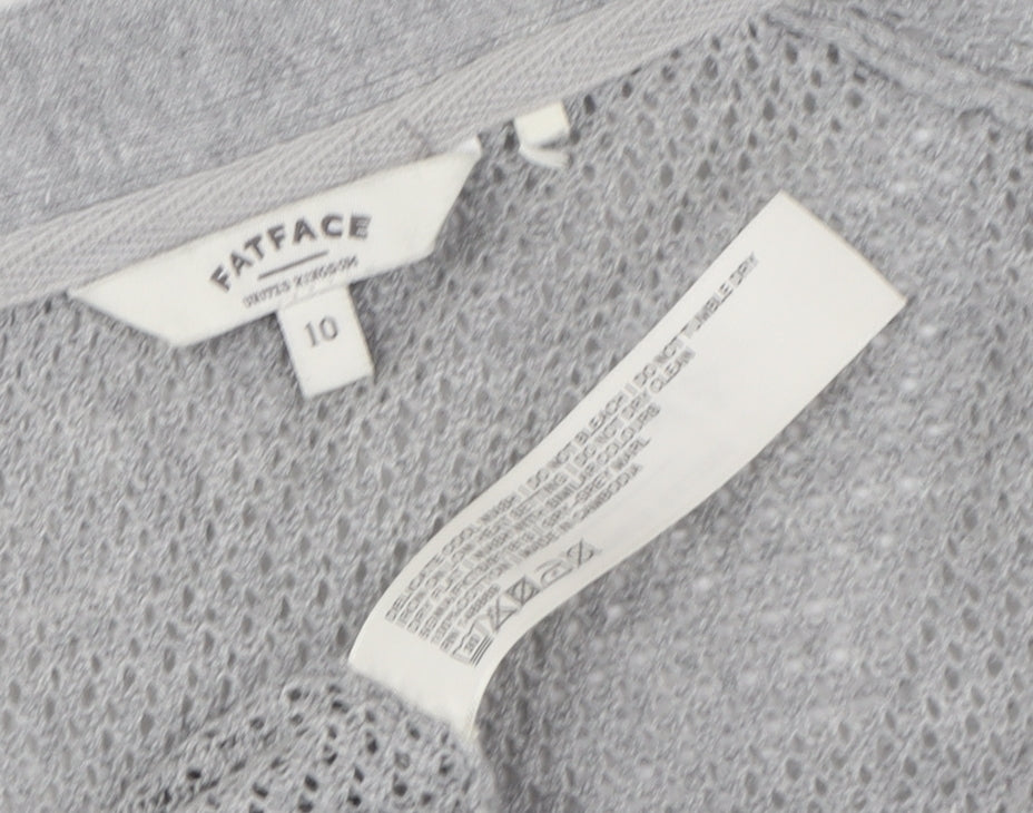 FatFace Women's Grey Open Cardigan Size 10