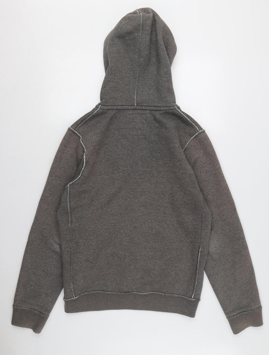 Jack & Jones Men's Grey Full Zip Hoodie, Size S