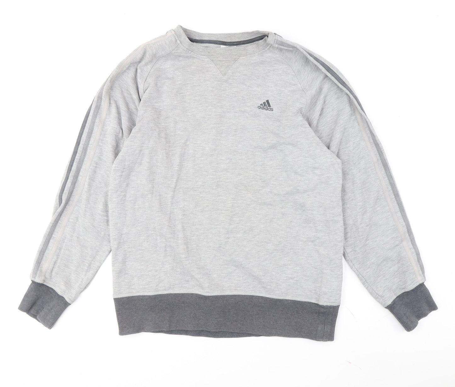 Adidas Men’s Grey Pullover Sweatshirt, Size M