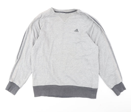 Adidas Men’s Grey Pullover Sweatshirt, Size M