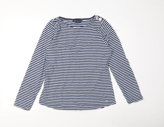 Crew Clothing Women's Blue Striped Long Sleeve T-Shirt