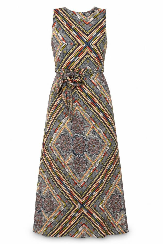 NOOSNOO Women's Multicoloured Geometric Shift Dress Size 8