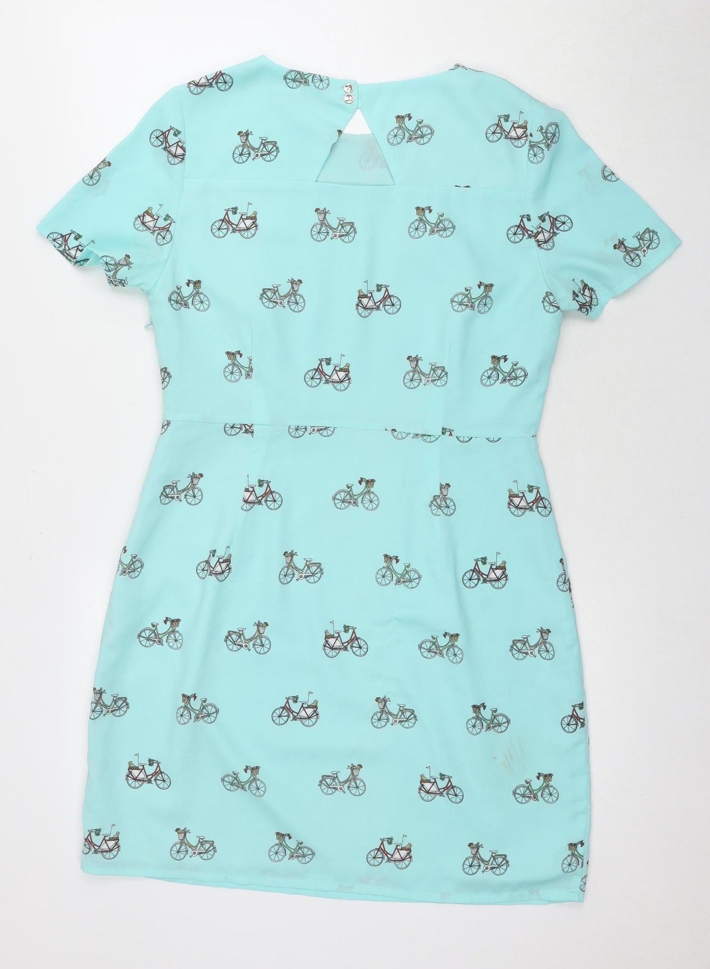 Sugarhill Boutique Women's Blue Bicycle Shift Dress Size 14