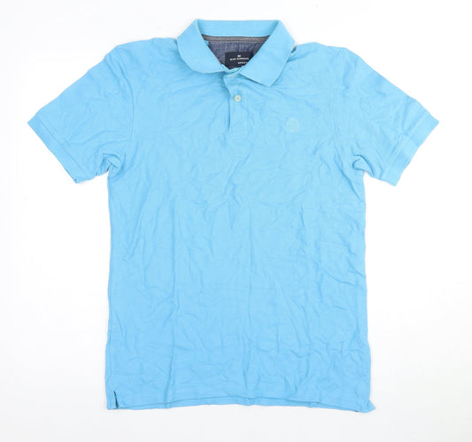 Marks and Spencer Men's Blue Polo Shirt, Size S, Short Sleeve