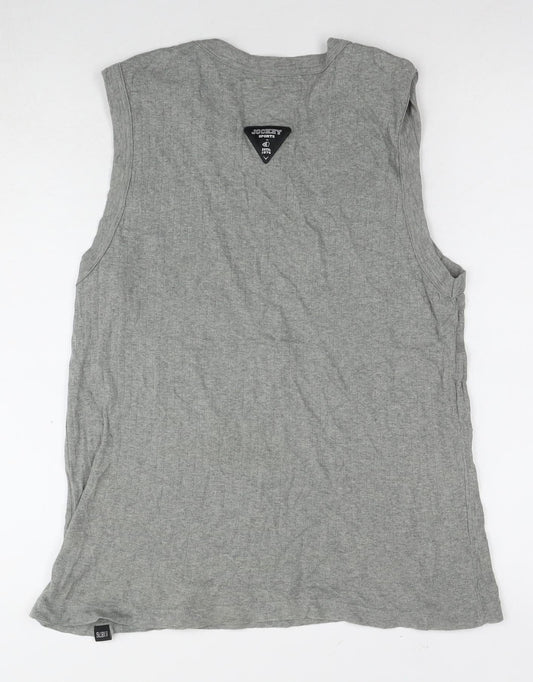 Jockey Men's Grey Sleeveless Crew Neck T-Shirt M