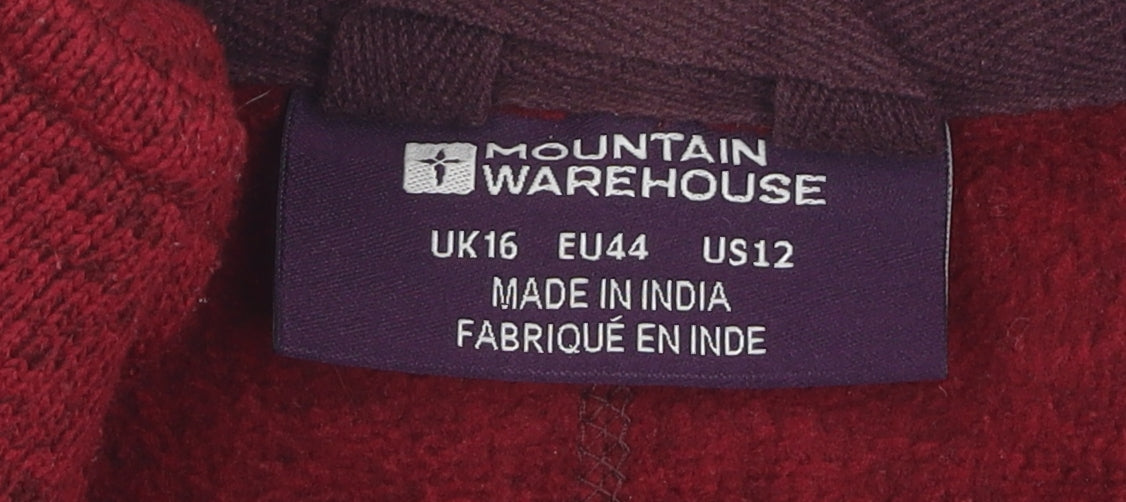 Mountain Warehouse Unisex Red Fleece Jacket Size 16