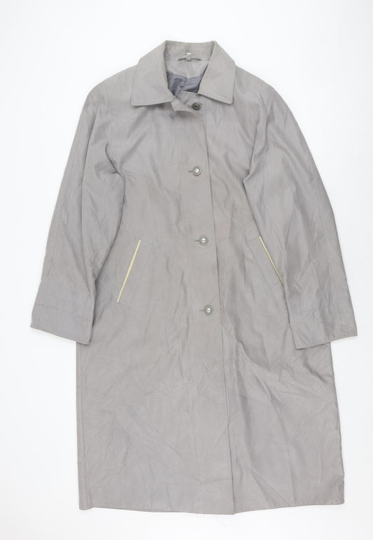 London Fog Women's Grey Long Overcoat Size 14