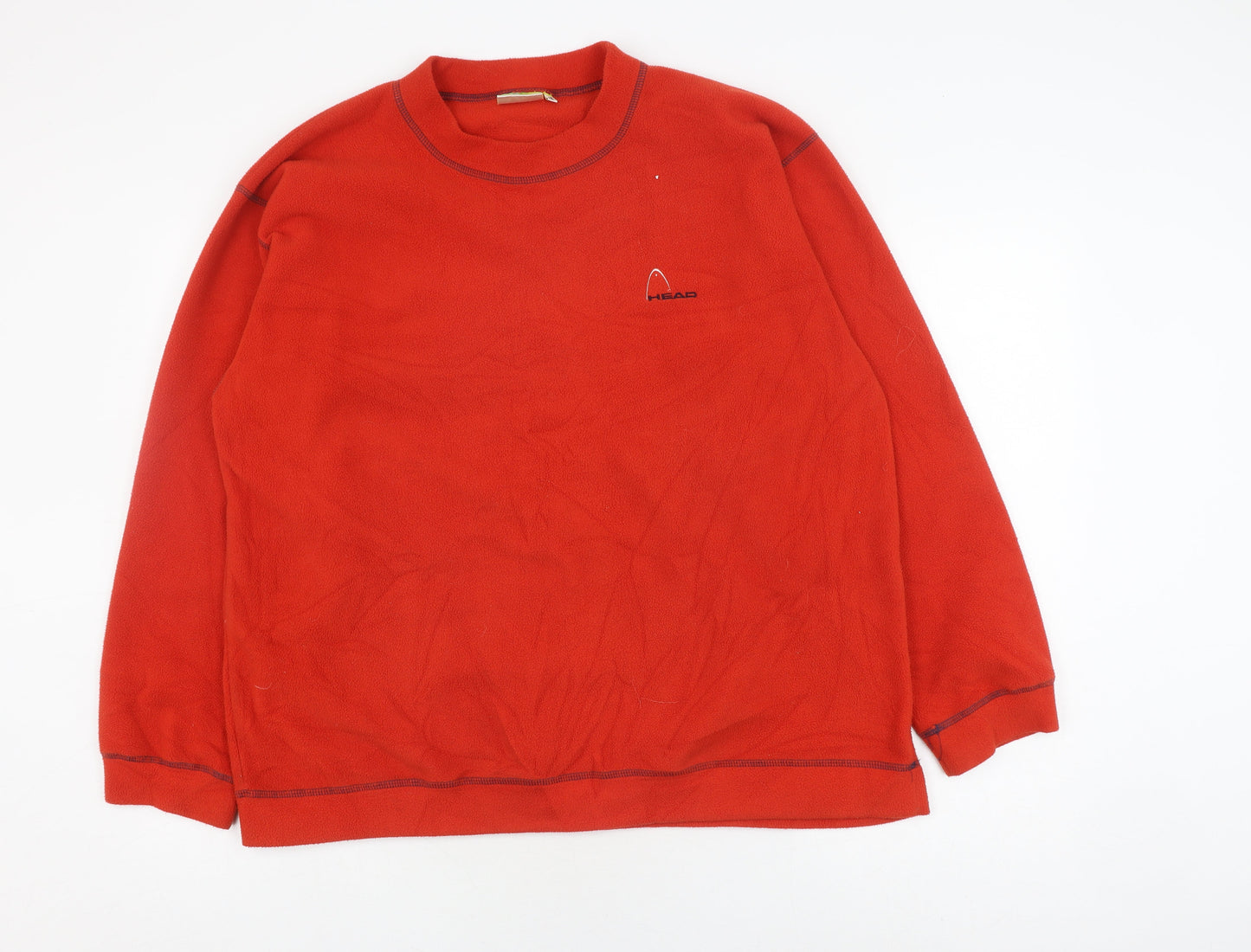 HEAD Unisex Red Lightweight Fleece Crew Neck Sweatshirt Size 16