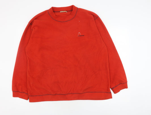 HEAD Unisex Red Lightweight Fleece Crew Neck Sweatshirt Size 16