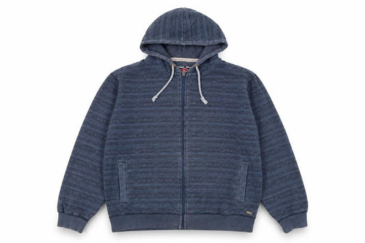 Lee Cooper Men's Blue Hooded Jacket XL, Casual Knit Zip