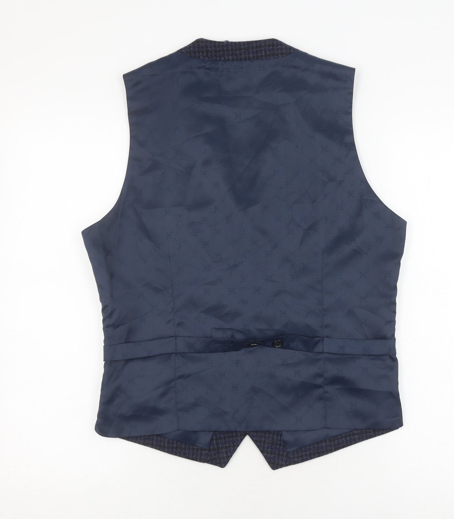 Hammond & Co. Men's Blue Check Waistcoat Size 38R