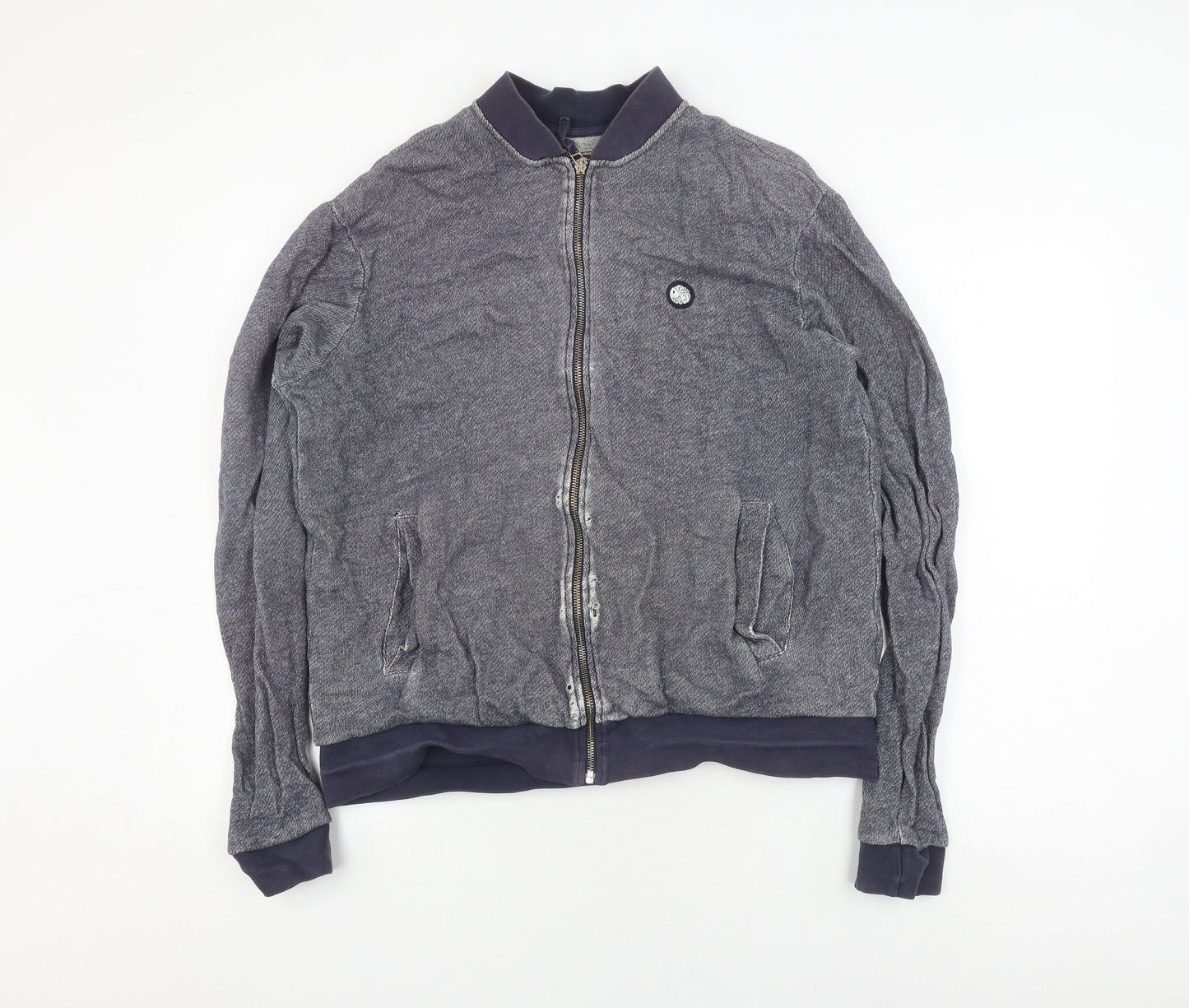 Pretty Green Men's Grey Bomber Jacket, Large Size