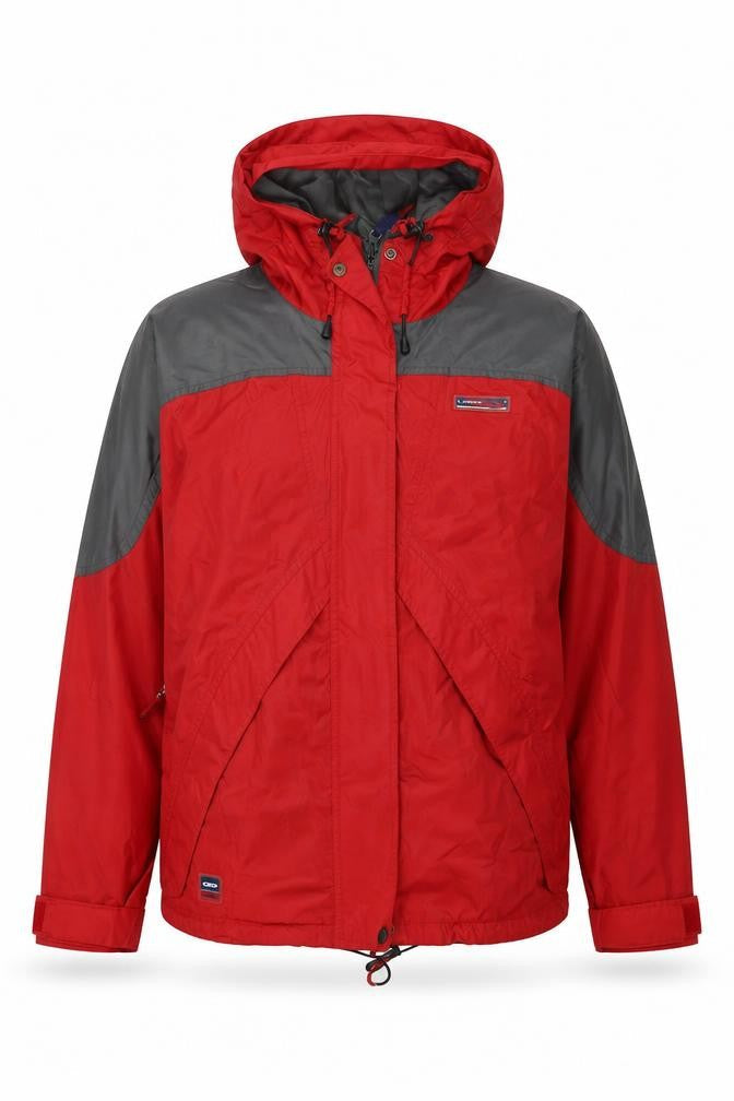 Loop Men's Red Rain Coat Jacket M Hooded Outdoor