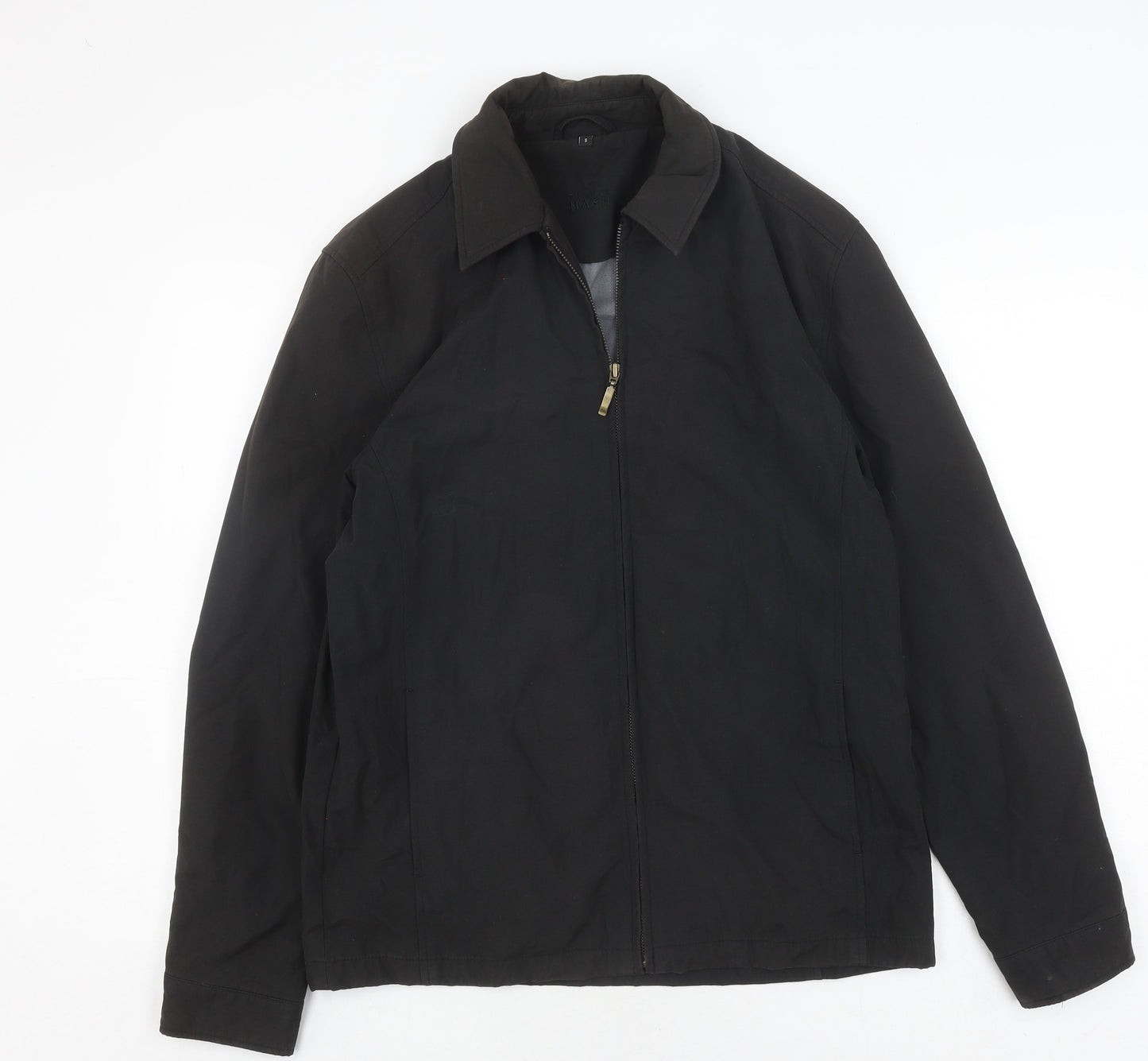 Thomas Nash Men's Black Zip Jacket, Size S, Cotton Blend