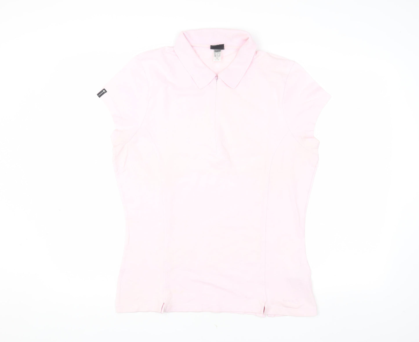 Decathlon Women's Pink Polo Shirt Size 18 Casual Stretch