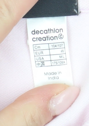 Decathlon Women's Pink Polo Shirt Size 18 Casual Stretch