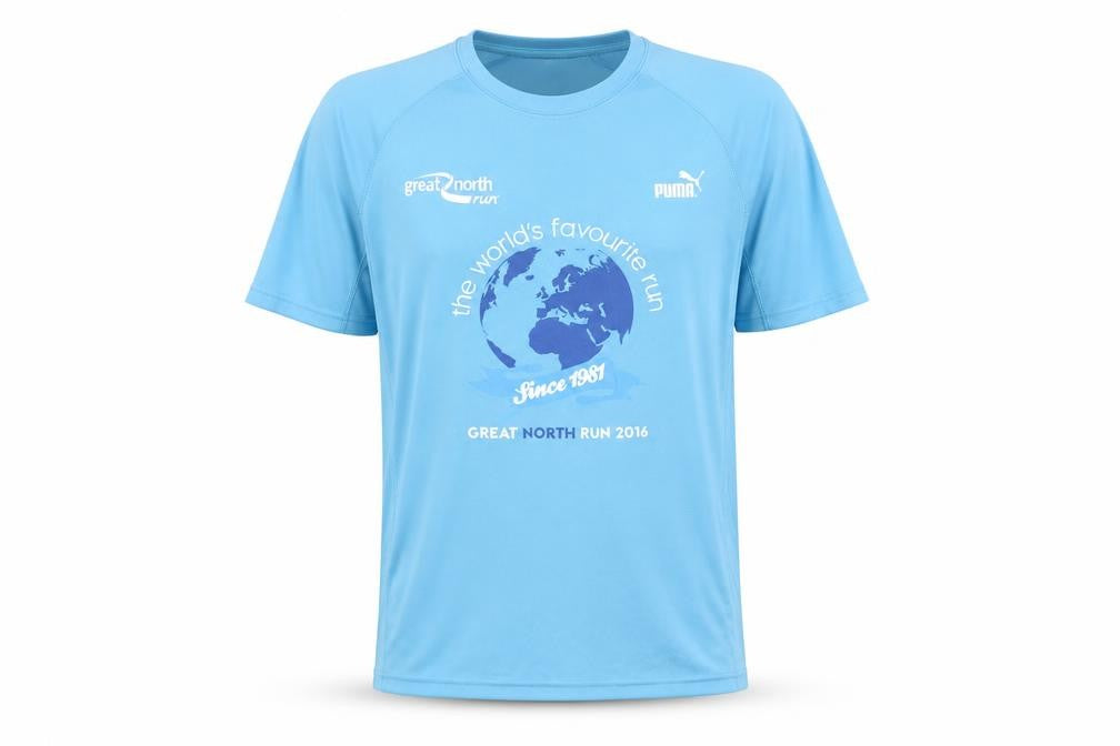 Puma Mens Blue Running T-Shirt M Lightweight Logo