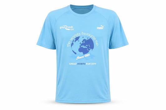 Puma Unisex Blue Running T-Shirt M Lightweight Logo